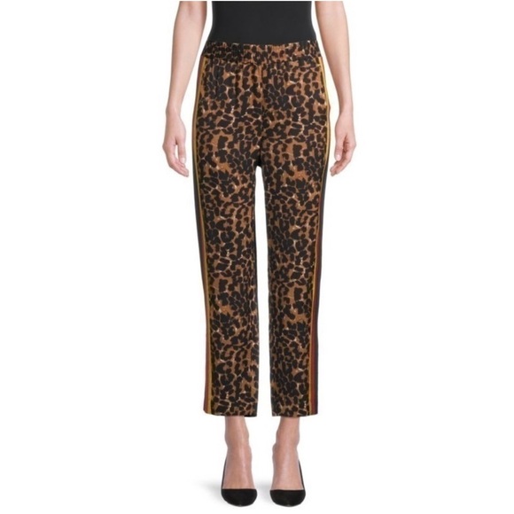 KOBI HALPERIN Women’s Aria Side-Stripe Animal-Print Cropped Pants - Picture 2 of 14